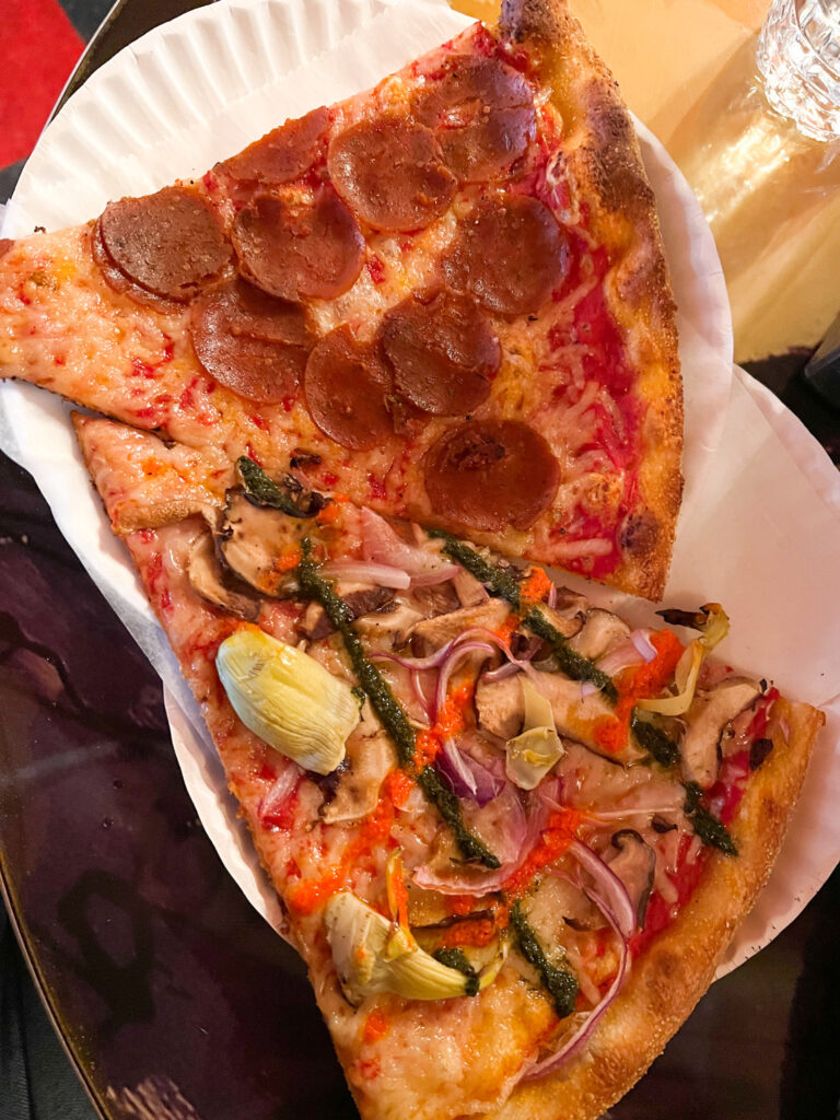 Two Boots vegan pizza in Williamsburg, Brooklyn