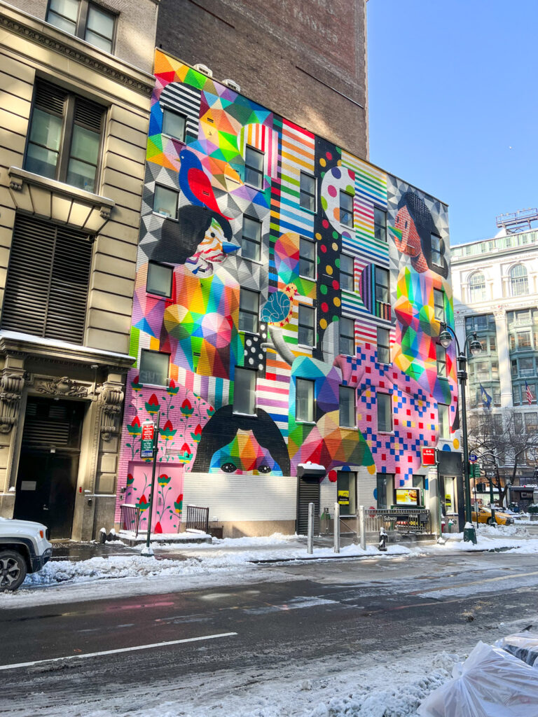 Bright mural in Midtown, NYC